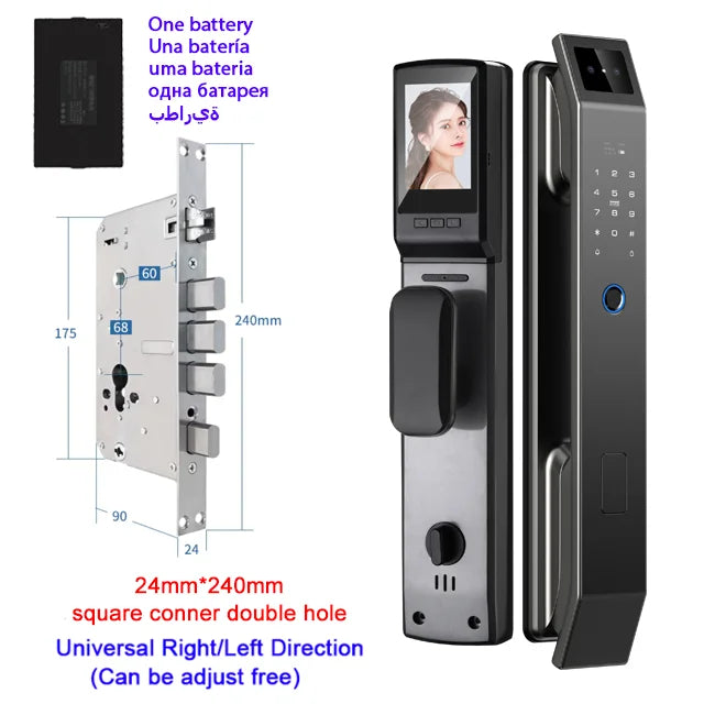 3D Face Recognition Door Lock With Camera And Fingerprint