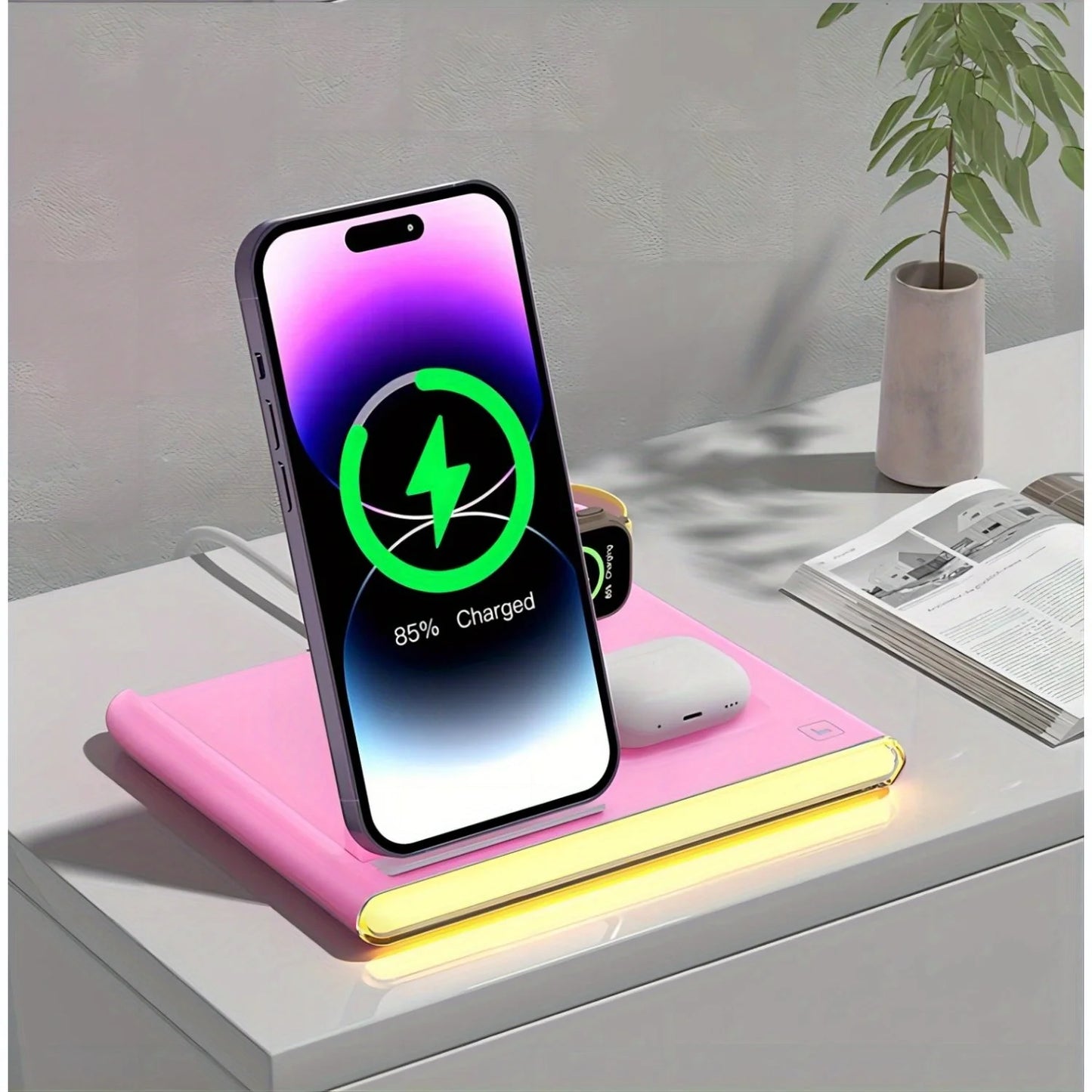 4 In 1 Fast Wireless Charger 30W PD For IPhone Samsung