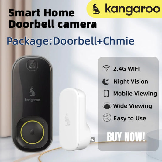 Kangaroo Smart Photo Doorbell With Indoor Chime And Camera