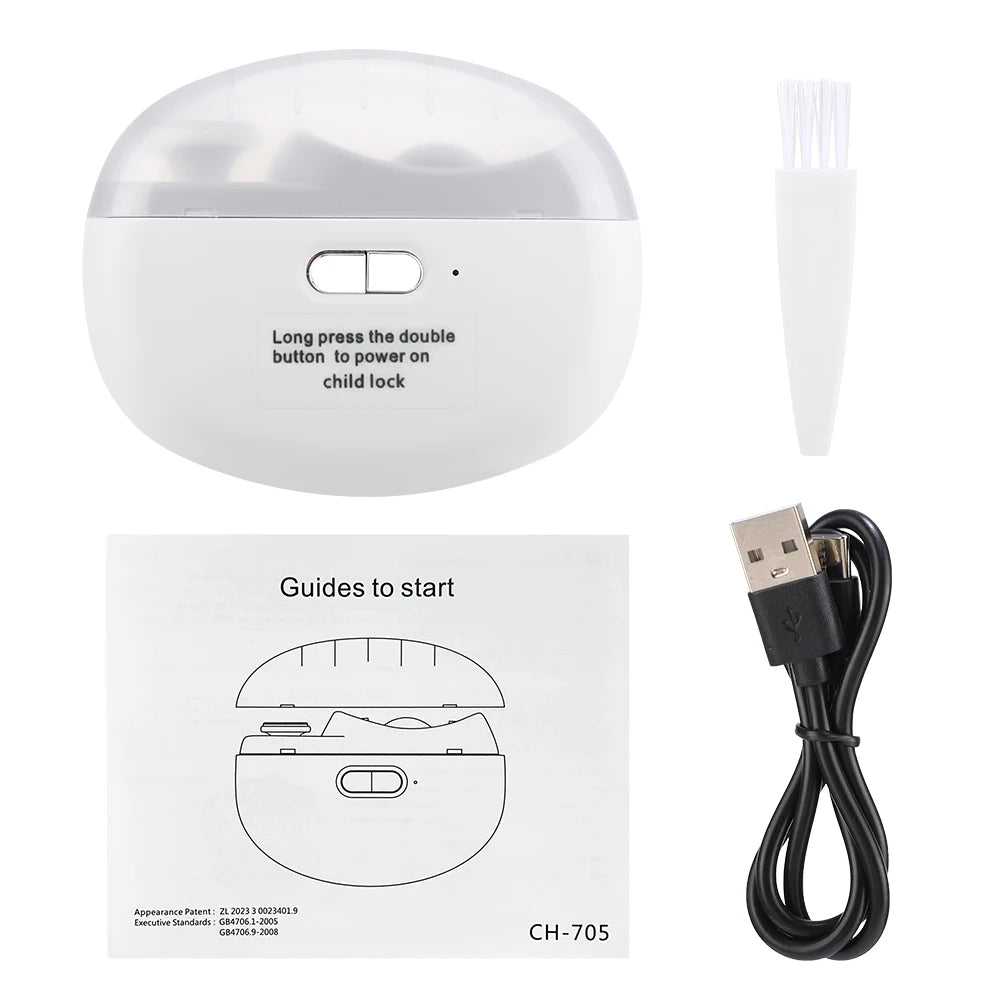 Ms.Dear 2 In 1 Electric Nail Clippers Manicure Anti Splash