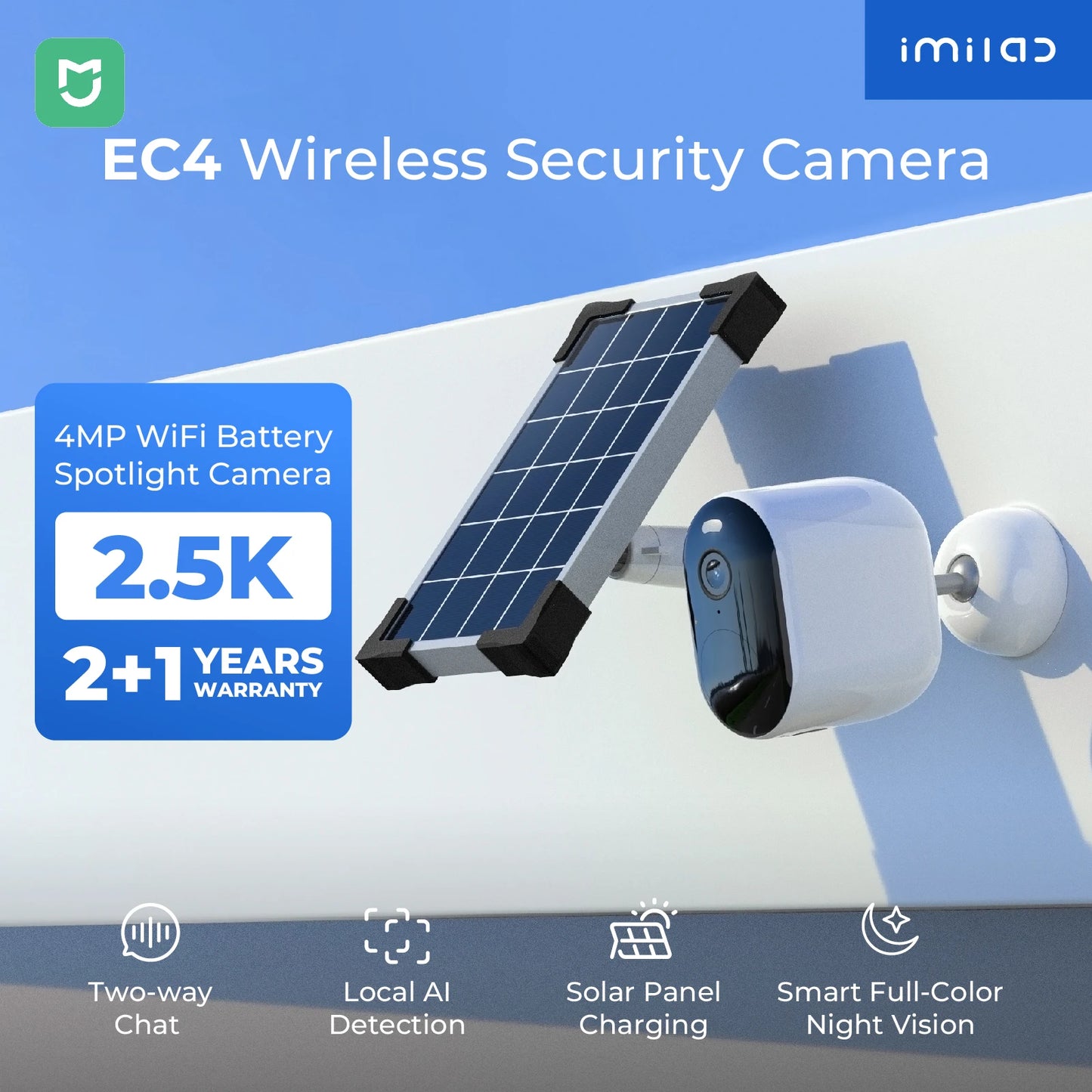 Teck Gadget Imilab Solar Outdoor WiFi Camera 2.5K CCTV