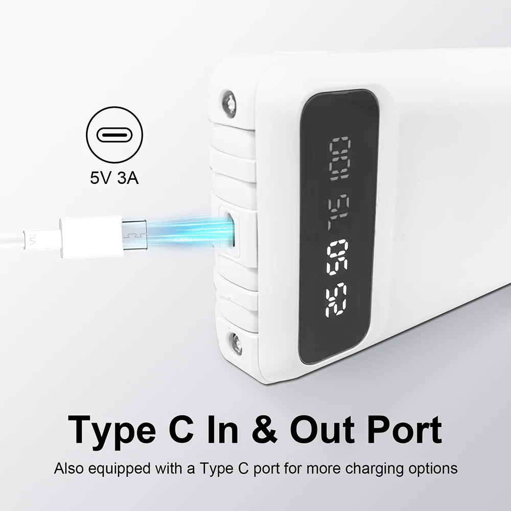 20000mAh Power Bank Portable Charger With Built In Cables