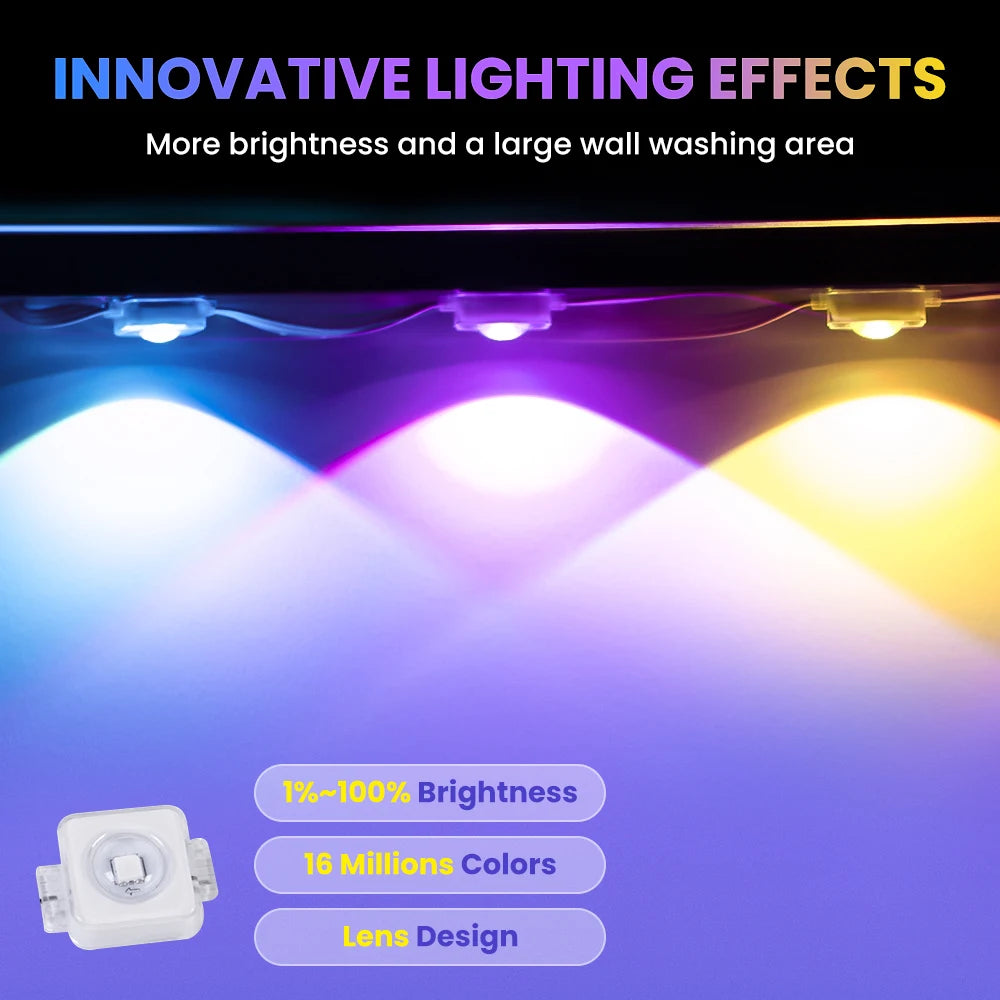 Aiopp Smart RGBIC Outdoor Lights IP67 Waterproof 72 Scene Modes