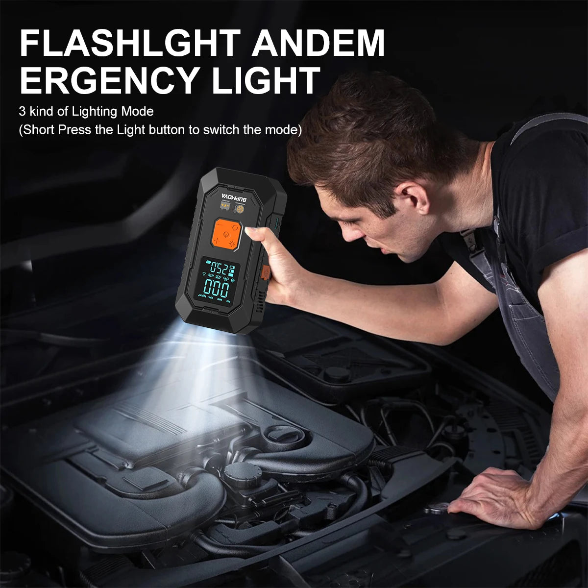 BSMOOM 4-in-1 Car Jump Starter Power Bank With Air Compressor